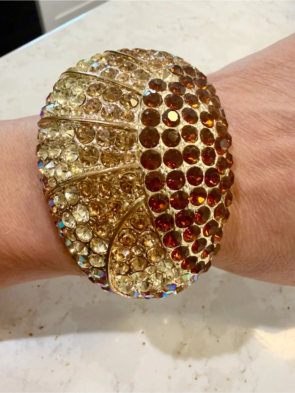 Rhinestone bracelet statement cuff